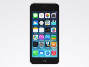 apple iphone 5c white 3D Model