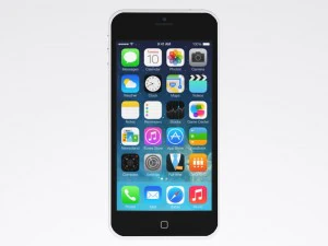 apple iphone 5c white 3D Model