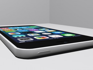 apple iphone 5c white 3D Model