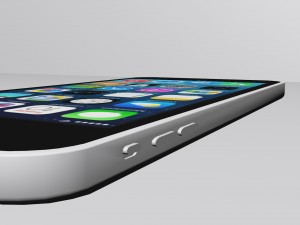 apple iphone 5c white 3D Model