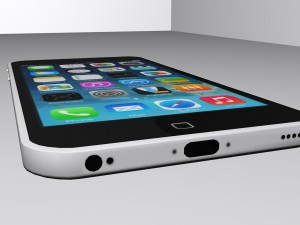 apple iphone 5c white 3D Model