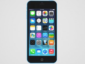 apple iphone 5c blue Modelo 3D