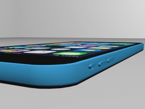apple iphone 5c blue 3D Model