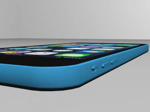 苹果 iphone 5c 蓝色 3D 模型