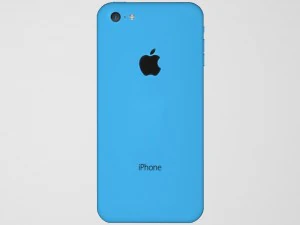 苹果 iphone 5c 蓝色 3D 模型