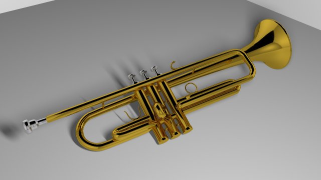 trumpet Model 3D .c4d .max .obj .3ds .fbx .stl .blend 