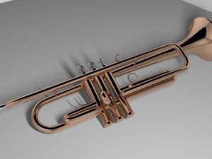 rose gold trumpet 3D Models