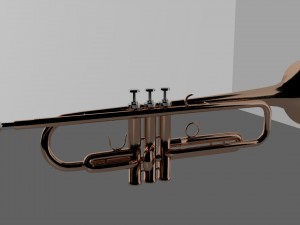 rose gold trumpet Modelo 3D