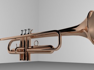 rose gold trumpet Modelo 3D