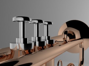 rose gold trumpet Modelo 3D