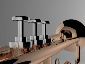 rose gold trumpet 3D Model