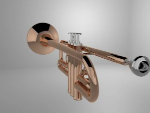 rose gold trumpet 3D Model