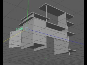 computer table black and white 3D Модель