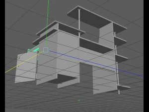 computer table black and white 3D Model