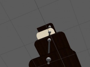 computer table black and white 3D Модель