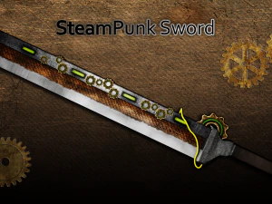 steampunk-zwaard 3D Model