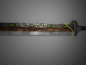 steampunk sword 3D Model
