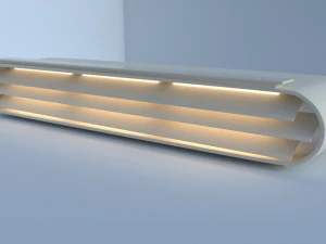 modern reception desk 3D Model