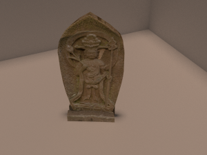 oriental reliefs ornament stone slab 3 pack Modelo 3D