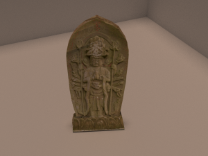 oriental reliefs ornament stone slab 3 pack Modelo 3D