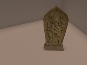 oriental reliefs ornament stone slab 3 pack Modelo 3D