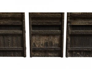 samurai rural wooden japan forest house set farmer 3D Model