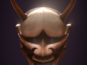 japanese mask pack noh medieval fantasy edo japan art wall decor 3Dモデル