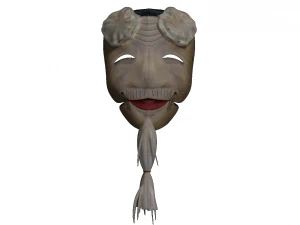 japanese mask pack noh medieval fantasy edo japan art wall decor 3D Model