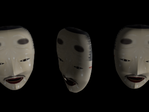 japanese mask pack noh medieval fantasy edo japan art wall decor 3Dモデル