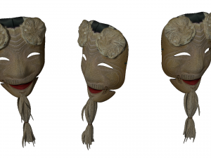 japanese mask pack noh medieval fantasy edo japan art wall decor 3Dモデル