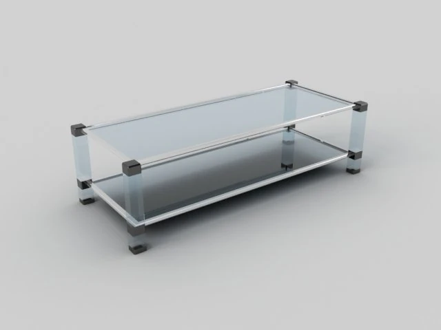 glass table 3D Model .c4d .max .obj .3ds .fbx .stl .blend