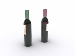 wine bottle Modèle 3D