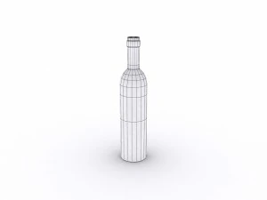 butelka wina Model 3D