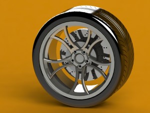 rhine and tire and disc Modèle 3D