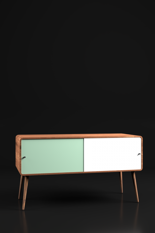 retro cabinet 2 3D Model .c4d .max .obj .3ds .fbx .stl .blend 