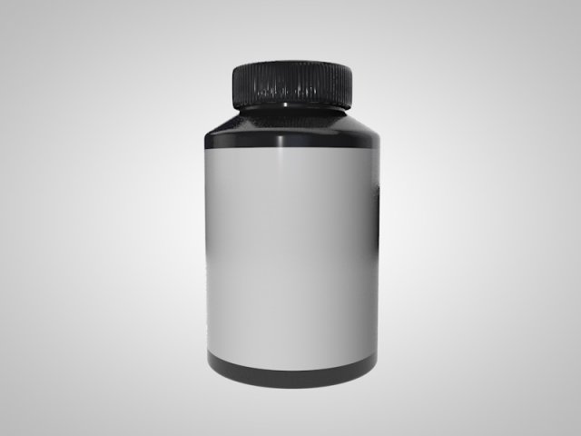 small supplement bottle 3D Model .c4d .max .obj .3ds .fbx .stl .blend 
