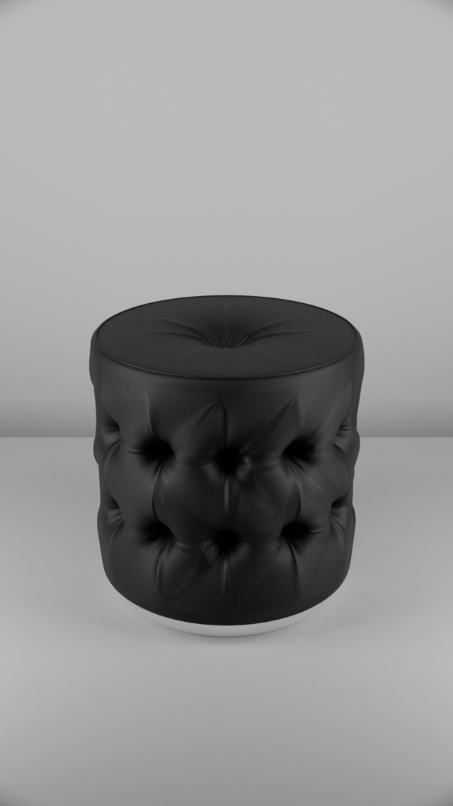 chesterfield stool 3D Model .c4d .max .obj .3ds .fbx .stl .blend