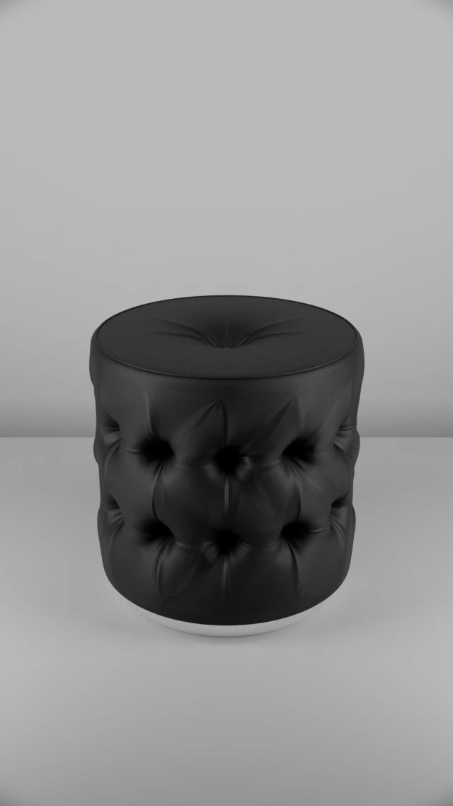 chesterfield stool 3D Model .c4d .max .obj .3ds .fbx .stl .blend