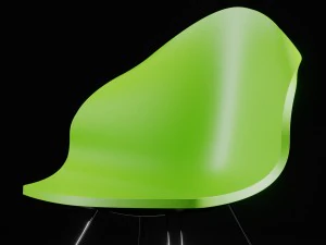 レトロなプラスチックの椅子 3Dモデル