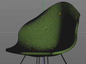 retro plastic chair 3D 模型