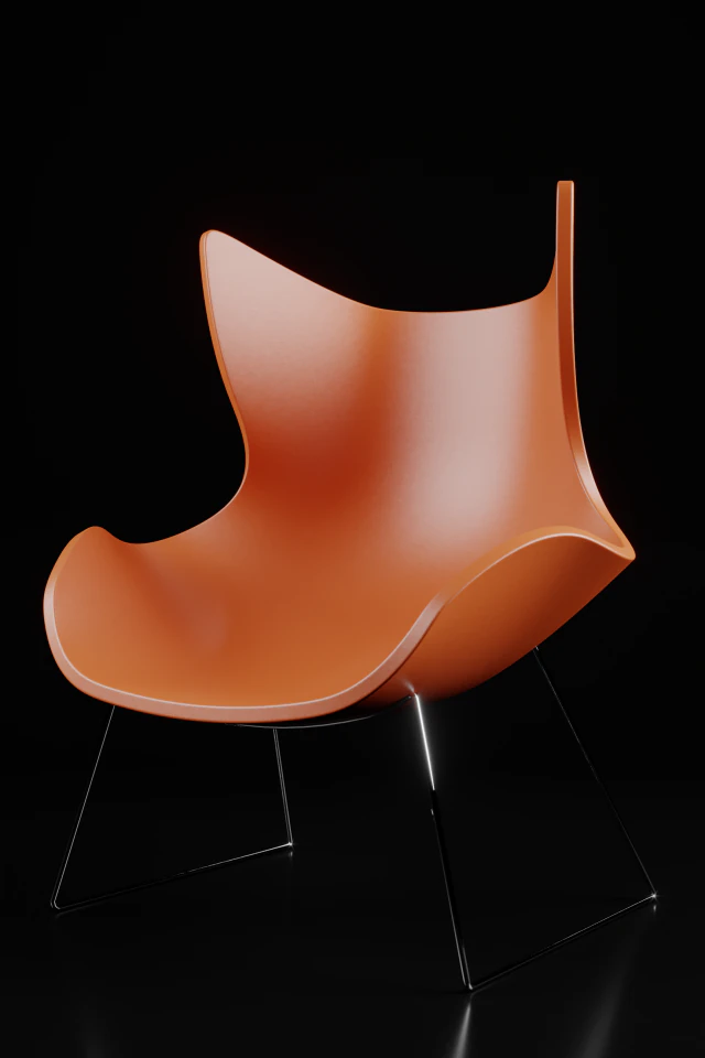 retro highback chair 3D Model .c4d .max .obj .3ds .fbx .stl .blend 