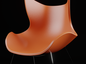 retro highback chair 3D Model