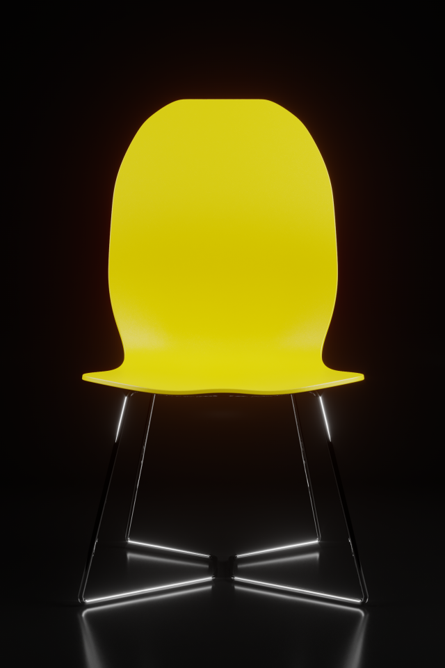 lemon retro chair 3D Model .c4d .max .obj .3ds .fbx .stl .blend 