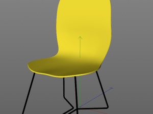 lemon retro chair 3D Model