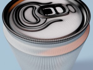soft drink can - high detail Modello 3D