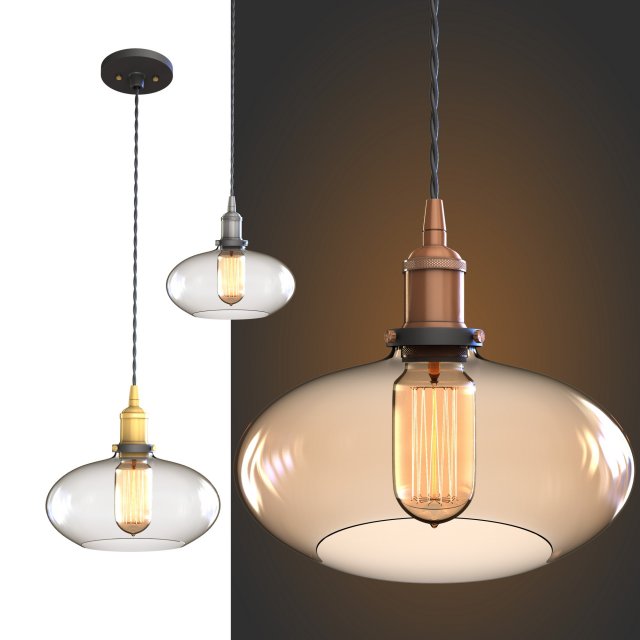 vintage lamp in the thomas edison style Modelo 3D .c4d .max .obj .3ds .fbx .stl .blend 