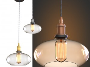 vintage lamp in the thomas edison style 3D Model