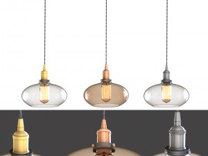 vintage lamp in the thomas edison style Modelo 3D
