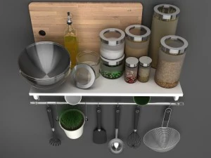 ikeakitchenware ikea kitchen accessories 3D Model