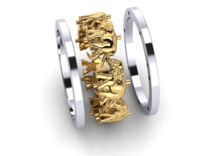 elephants ring Modello di stampa 3D